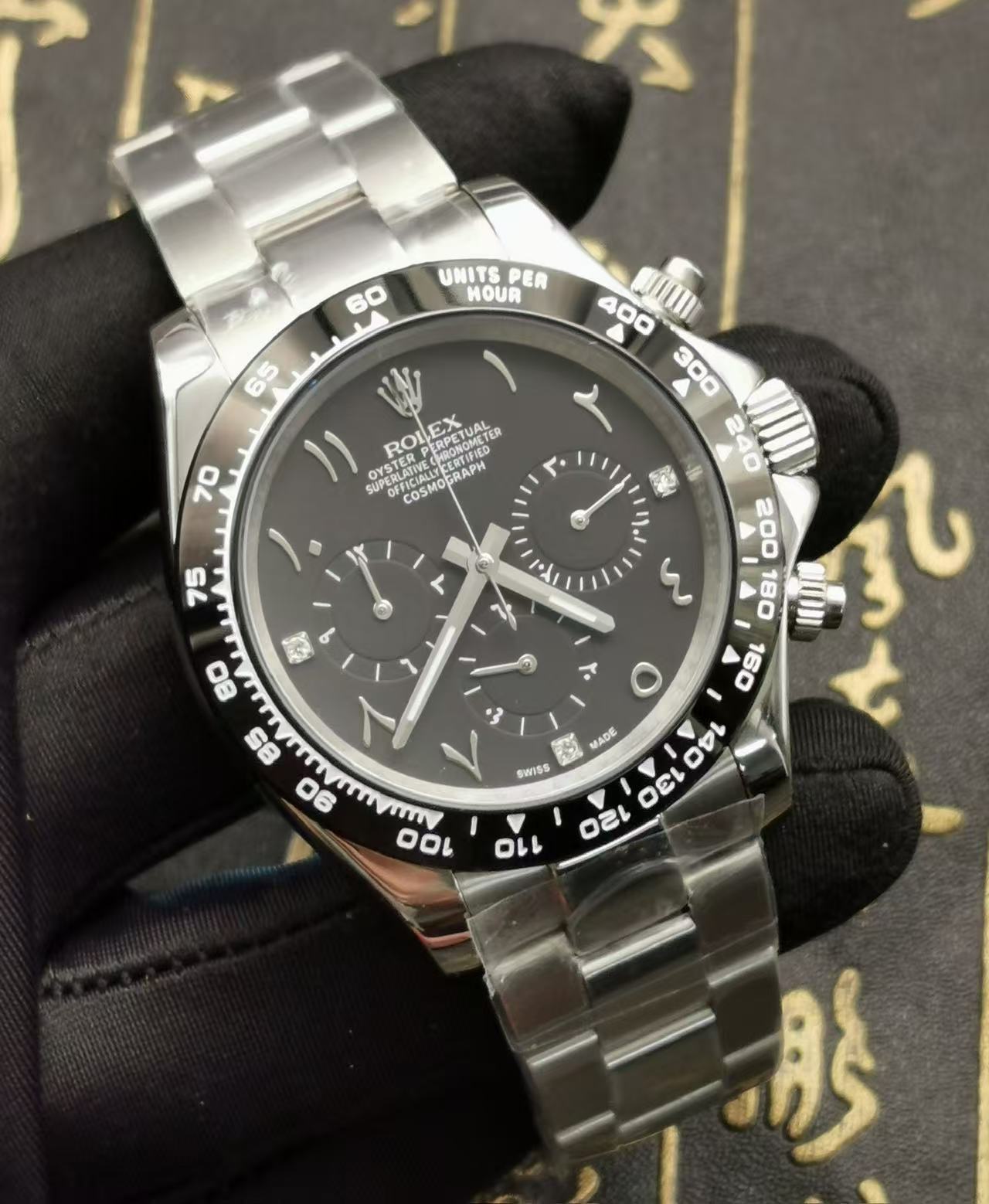 Rolex Men's Quartz Chronograph Watch VK Movt 904L Stainless Steel Sapphire Glass 40mm-RLX524