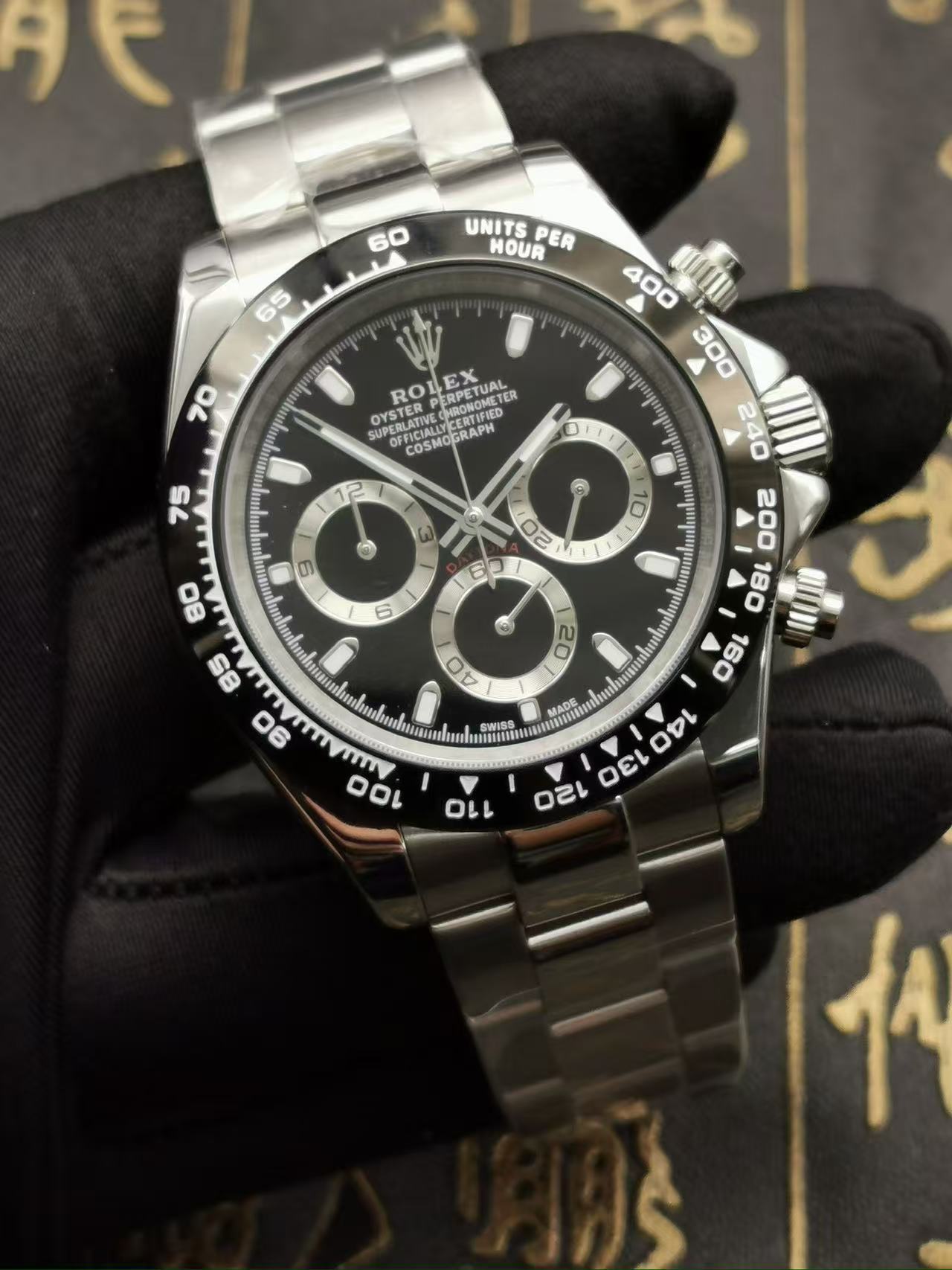 Rolex Men's Quartz Chronograph Watch VK Movt 904L Stainless Steel Sapphire Glass 40mm-RLX524