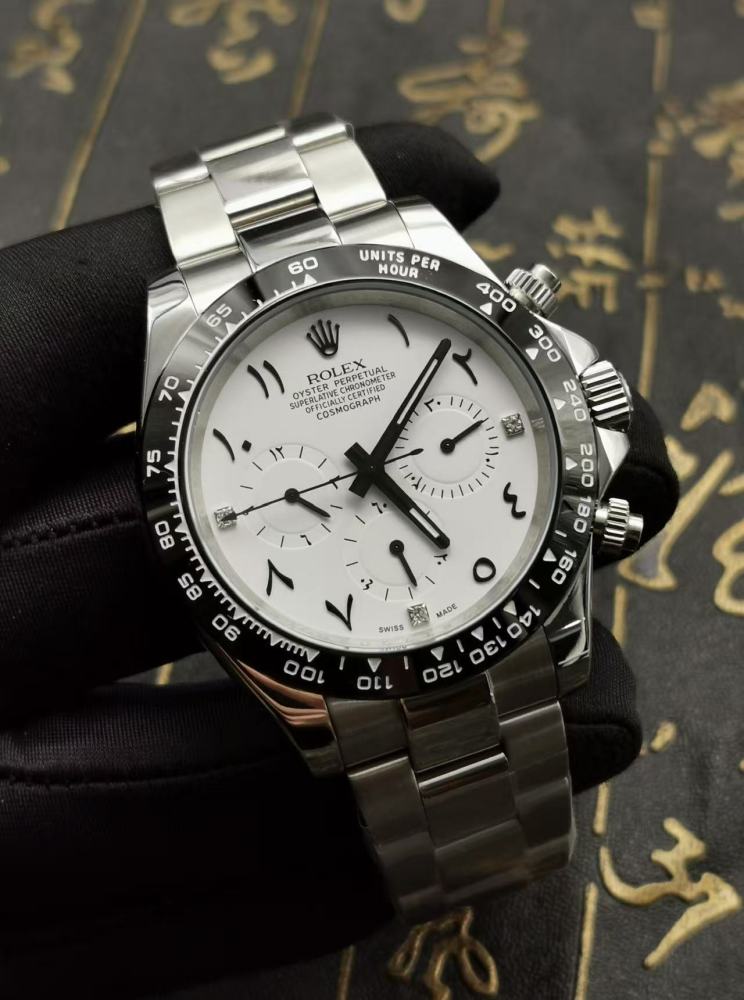 Rolex Men's Quartz Chronograph Watch VK Movt 904L Stainless Steel Sapphire Glass 40mm-RLX524