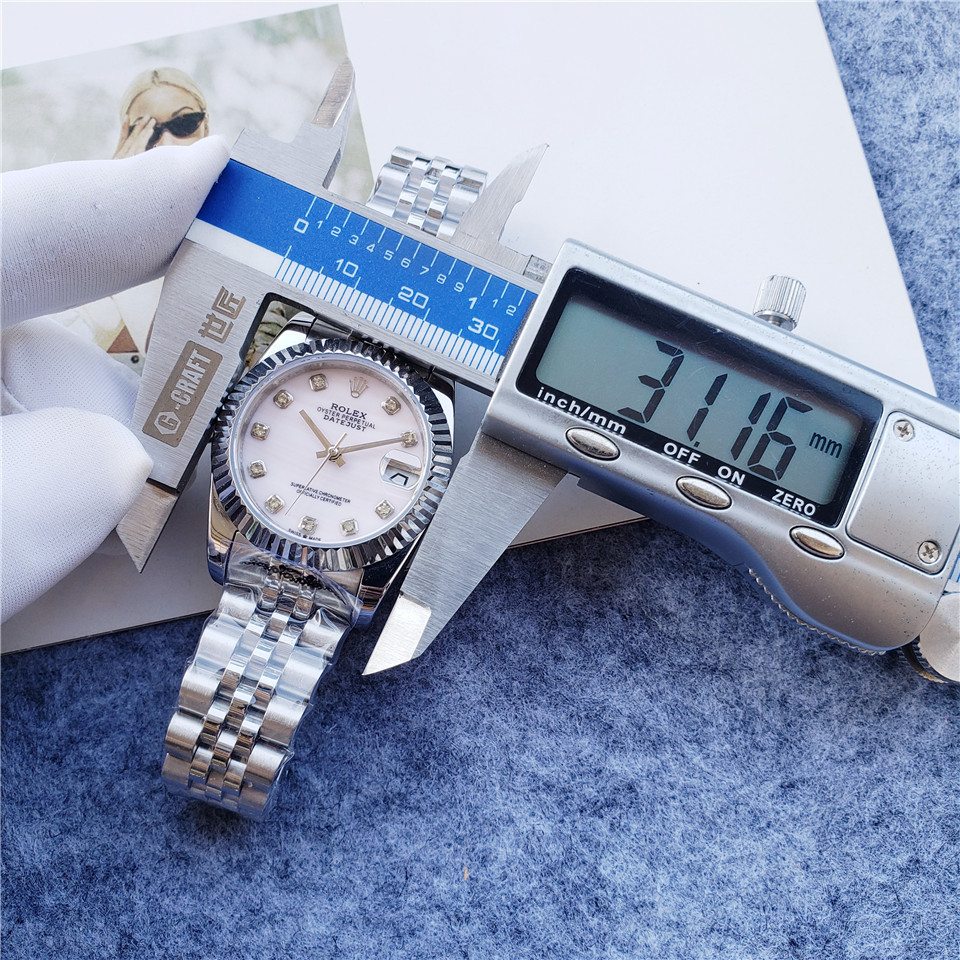 Rolex Women's Automatic Mechanical Watch 904L Stainless Steel Sapphire Glass 31mm-RLX309