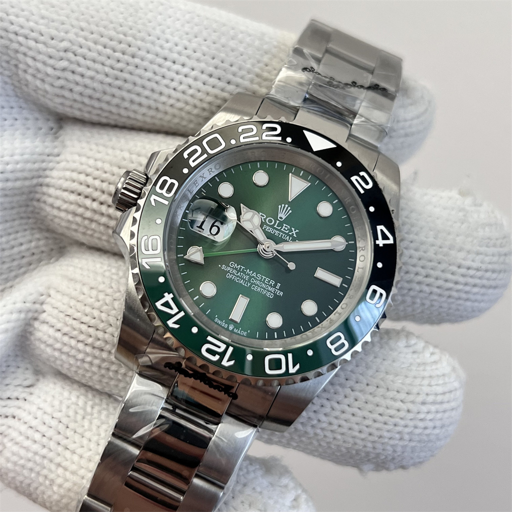 Rolex Men's Automatic Mechanical Watch 904L Stainless Steel Sapphire Glass 40mm GMT-RLX529