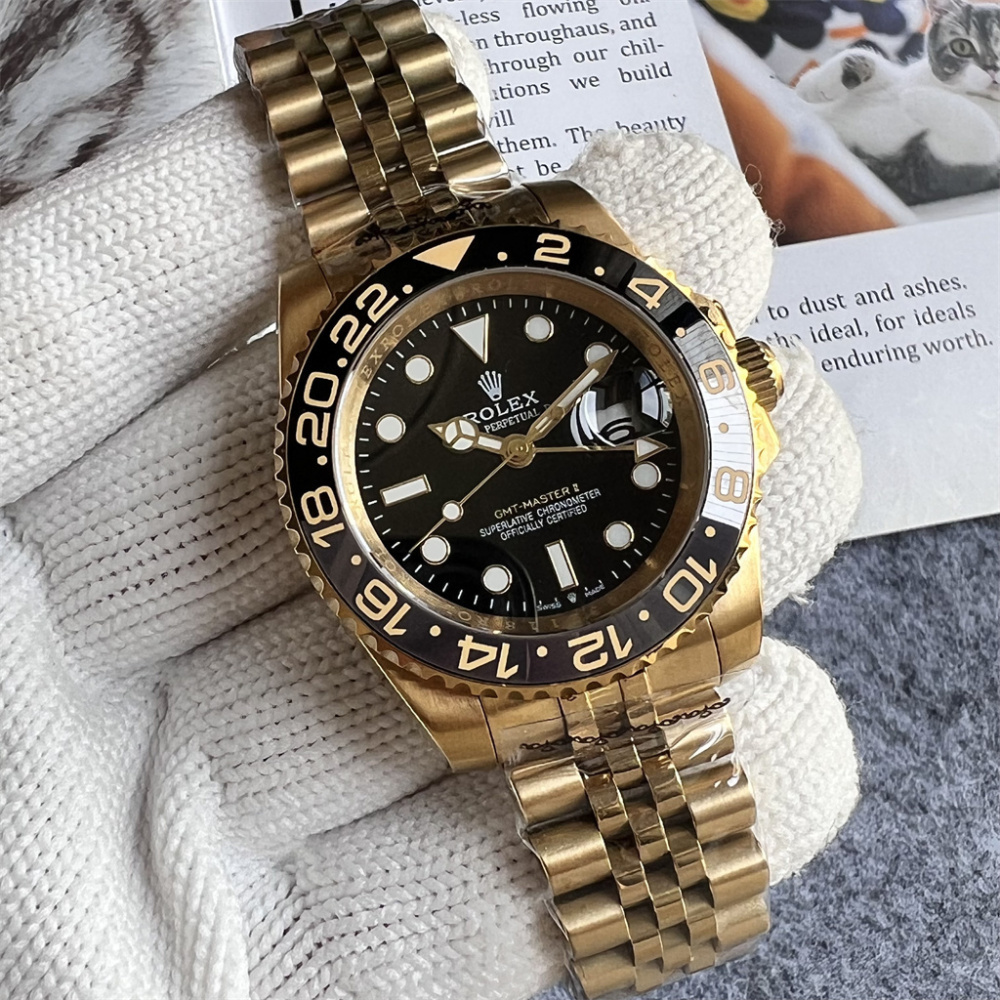 Rolex Men's Automatic Mechanical Watch Stainless steel Sapphire glass 40mm GMT-RLX535