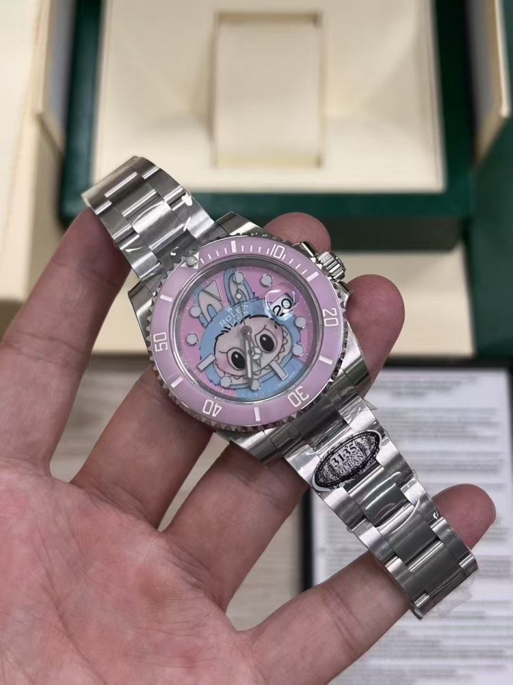 Men's Automatic Mechanical Watch 904L Stainless Steel Sapphire Glass 40mm-RLX555