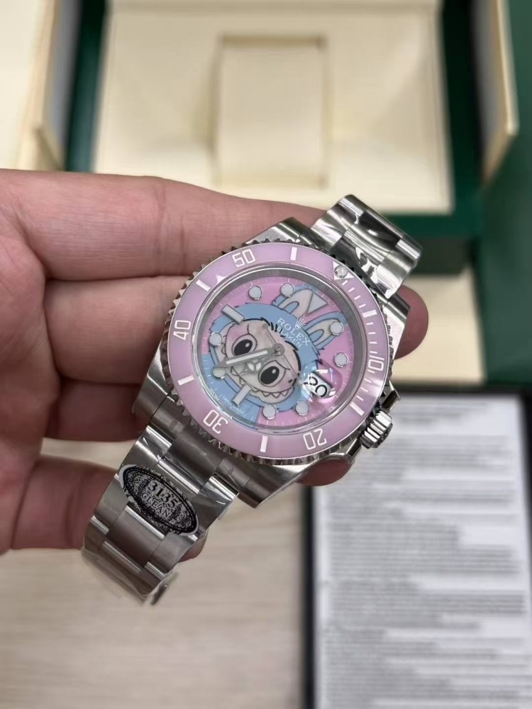 Men's Automatic Mechanical Watch 904L Stainless Steel Sapphire Glass 40mm-RLX555