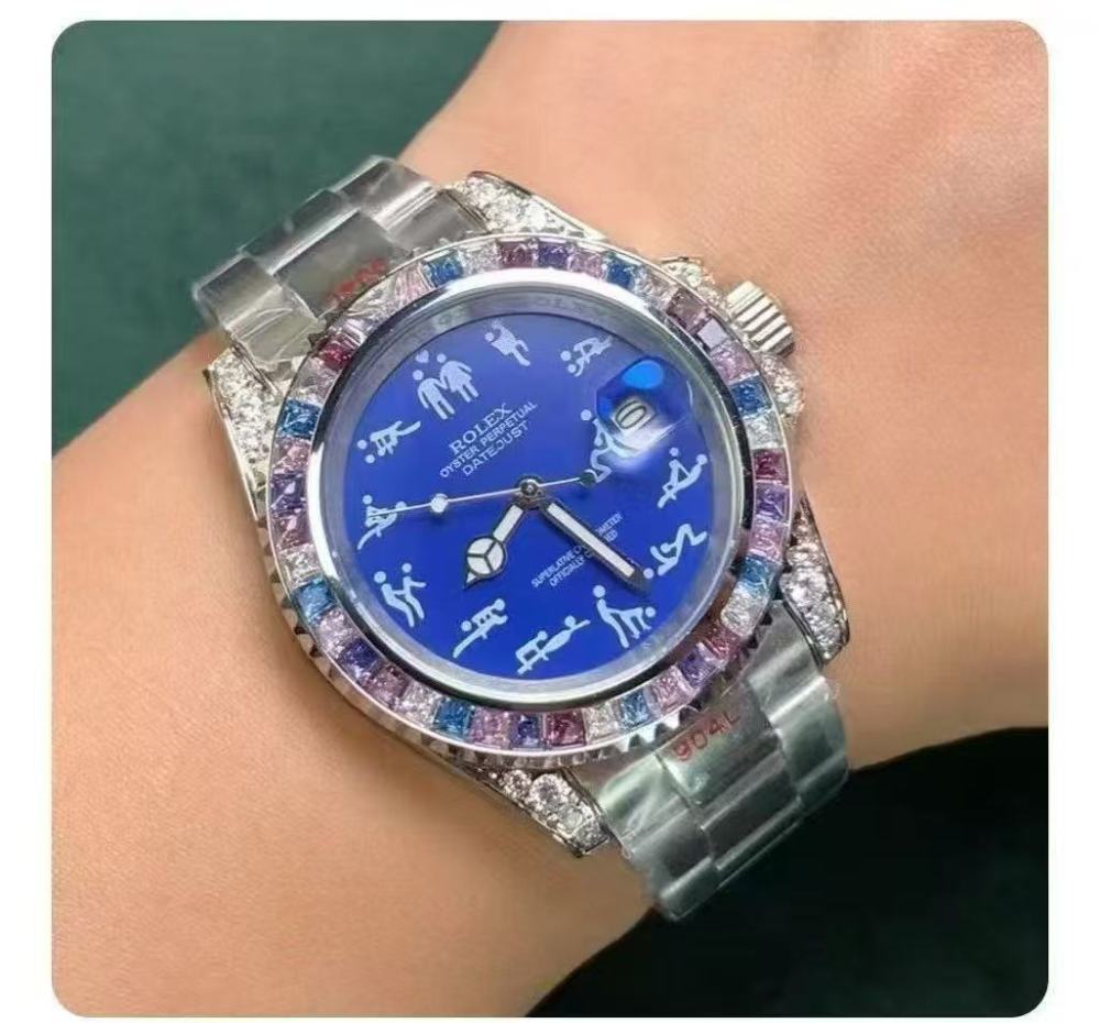 Men's Automatic Mechanical Watch 904L Stainless Steel Sapphire Glass 40mm-RLX545