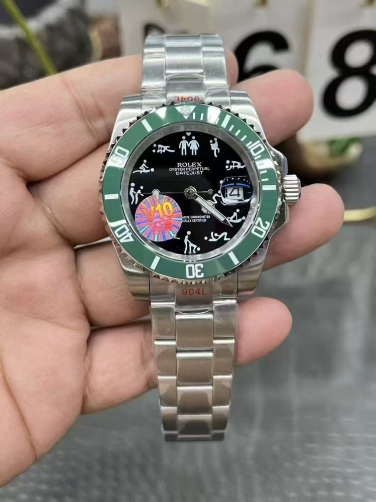 Men's Automatic Mechanical Watch 904L Stainless Steel Sapphire Glass 40mm-RLX547