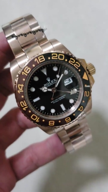 Men's Automatic Mechanical Watch 904L Stainless Steel Sapphire Glass 40mm-RLX33-GMT