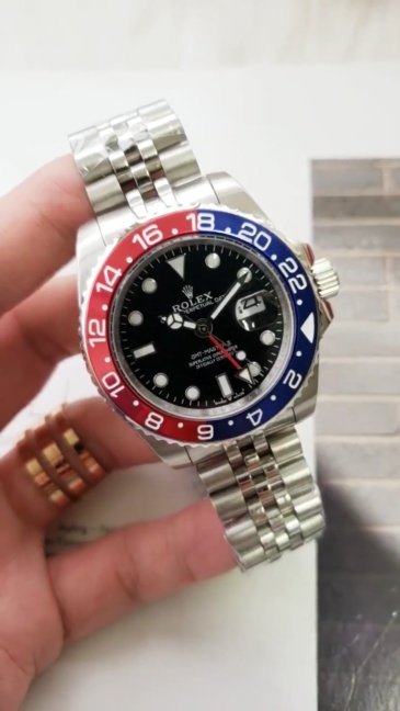 Men's Automatic Mechanical Watch 904L Stainless Steel Sapphire Glass 40mm-RLX27-GMT