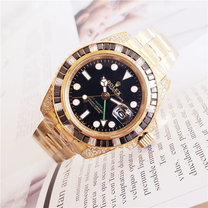 Men's Automatic Mechanical Watch 904L Stainless Steel Sapphire Glass 40mm-RLX11-GMT