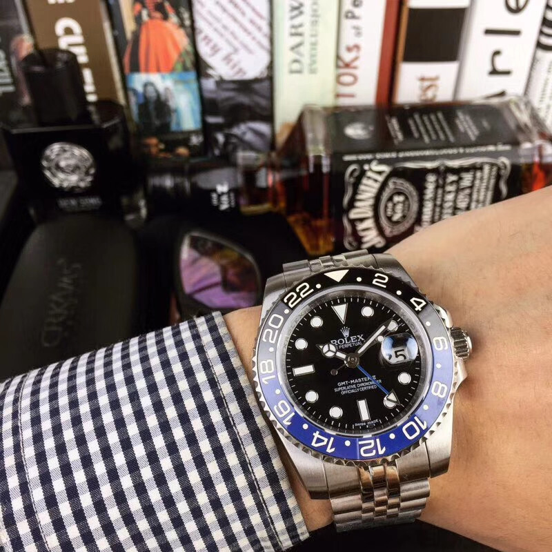 Men's Automatic Mechanical Watch 904L Stainless Steel Sapphire Glass 40mm-RLX27-GMT