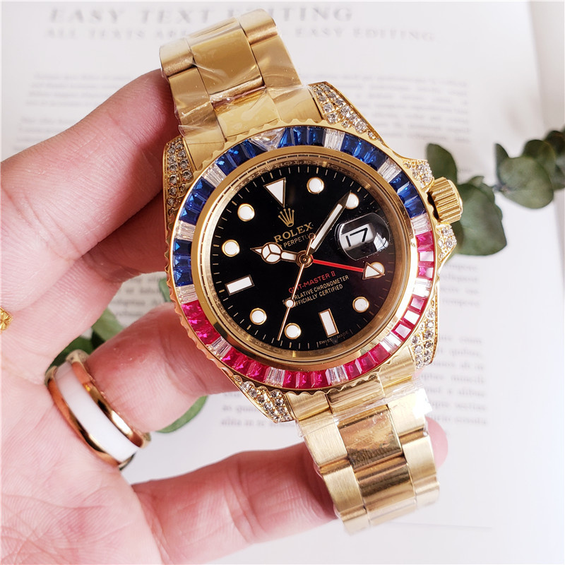 Men's Automatic Mechanical Watch 904L Stainless Steel Sapphire Glass 40mm-RLX11-GMT