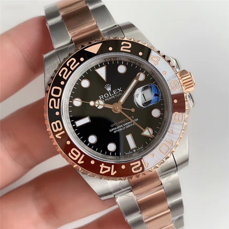 Men's Automatic Mechanical Watch 904L Stainless Steel Sapphire Glass 40mm-RLX33-GMT