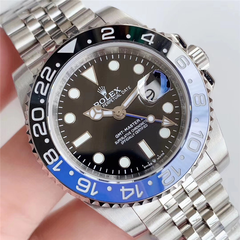 Men's Automatic Mechanical Watch 904L Stainless Steel Sapphire Glass 40mm-RLX27-GMT