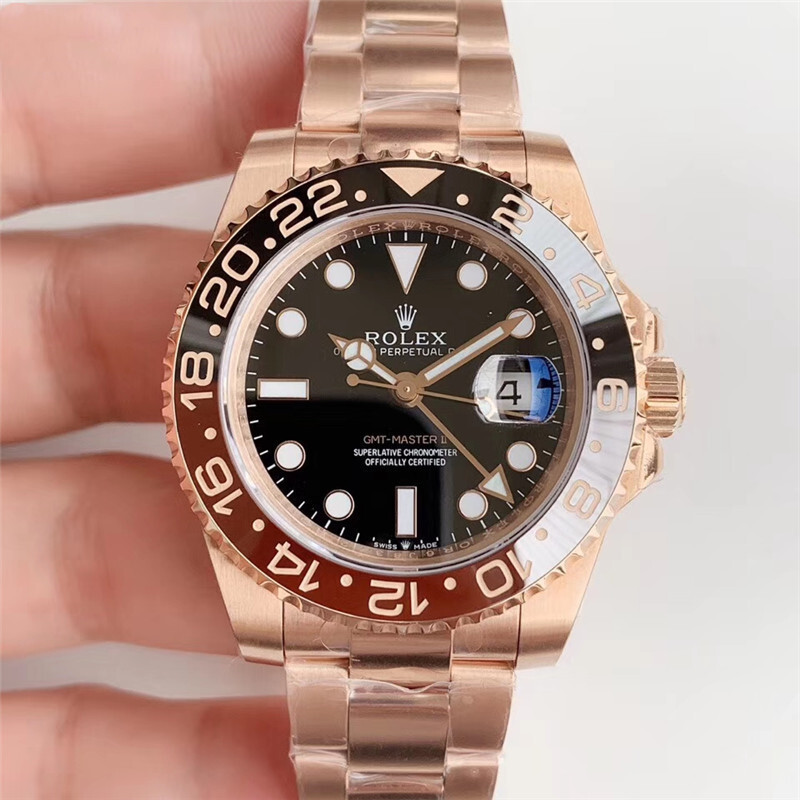 Men's Automatic Mechanical Watch 904L Stainless Steel Sapphire Glass 40mm-RLX33-GMT