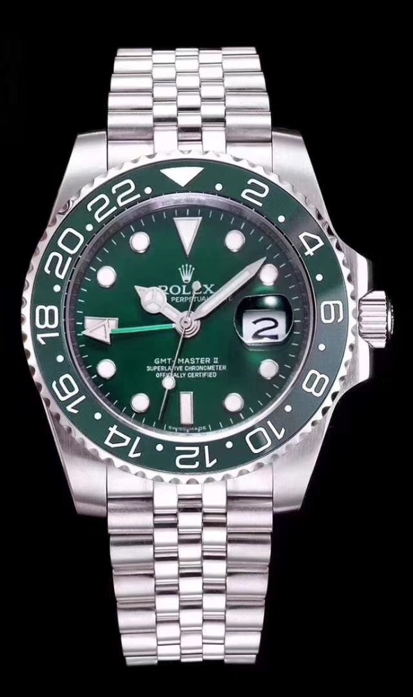 Men's Automatic Mechanical Watch 904L Stainless Steel Sapphire Glass 40mm-RLX27-GMT