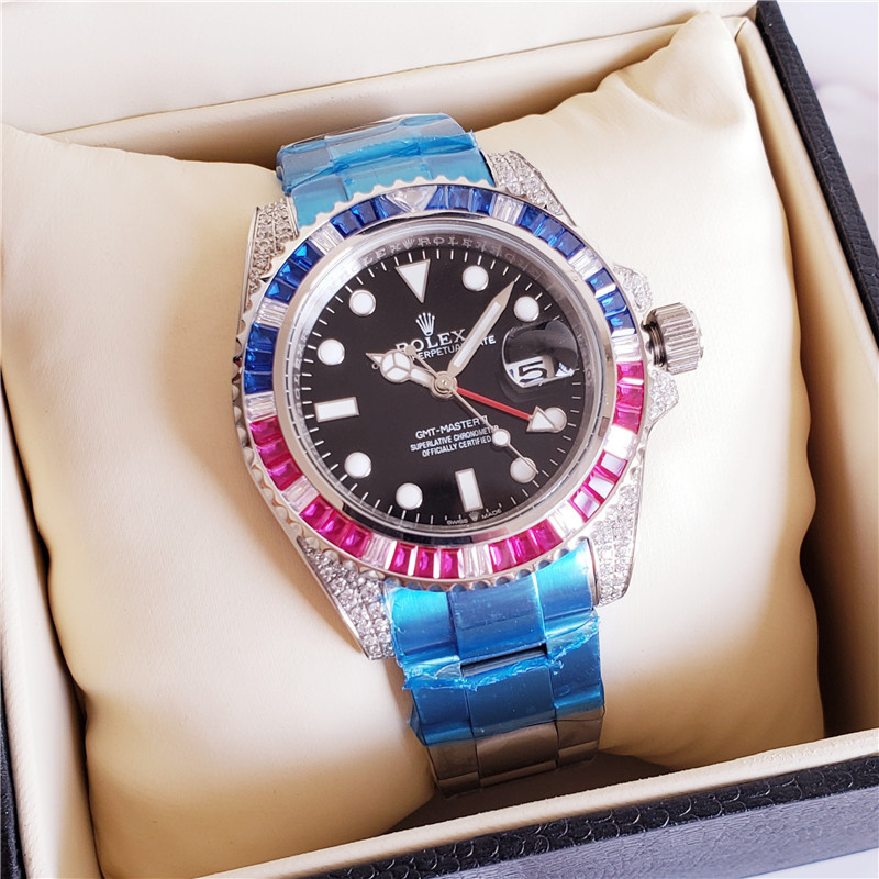 Men's Automatic Mechanical Watch 904L Stainless Steel Sapphire Glass 40mm-RLX11-GMT