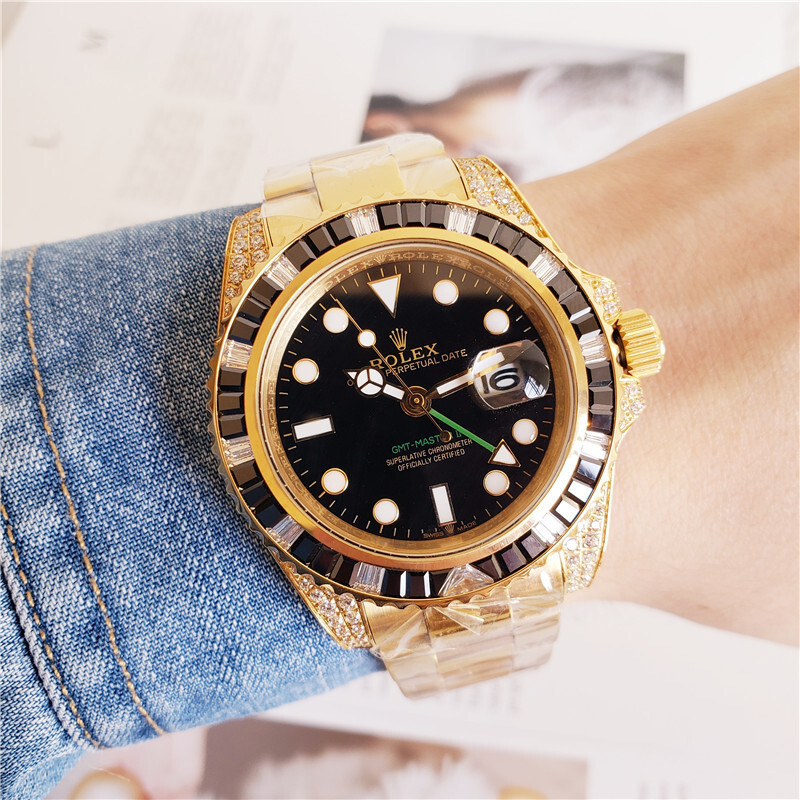 Men's Automatic Mechanical Watch 904L Stainless Steel Sapphire Glass 40mm-RLX11-GMT