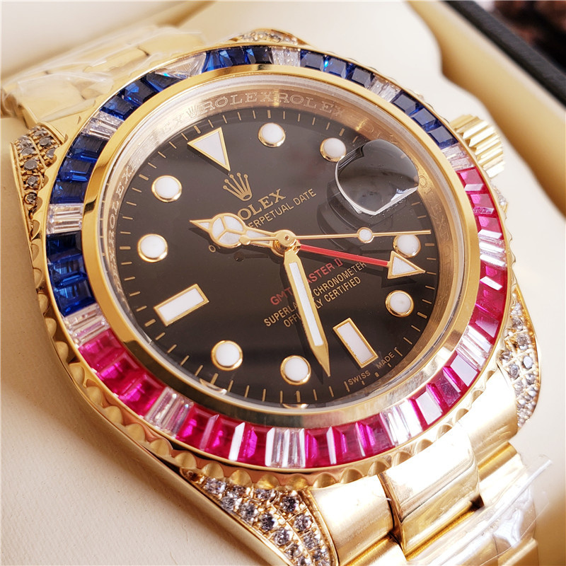 Men's Automatic Mechanical Watch 904L Stainless Steel Sapphire Glass 40mm-RLX11-GMT