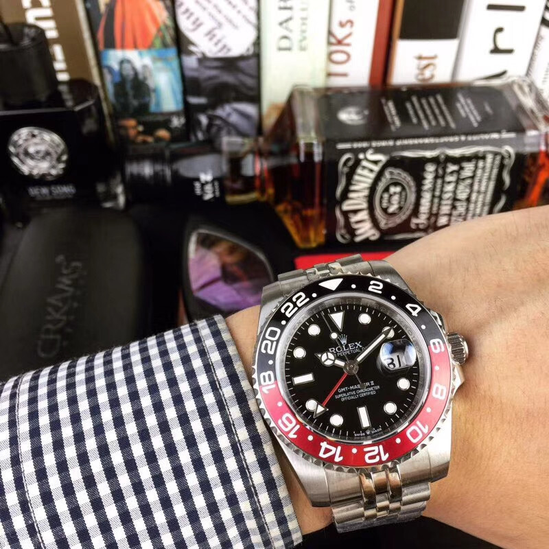 Men's Automatic Mechanical Watch 904L Stainless Steel Sapphire Glass 40mm-RLX27-GMT