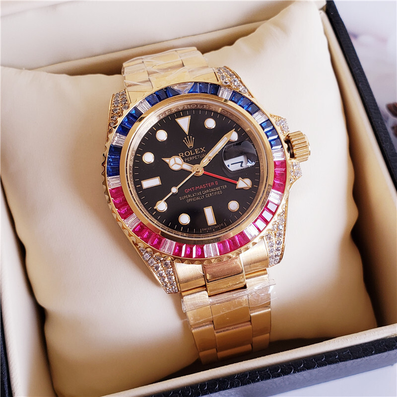 Men's Automatic Mechanical Watch 904L Stainless Steel Sapphire Glass 40mm-RLX11-GMT