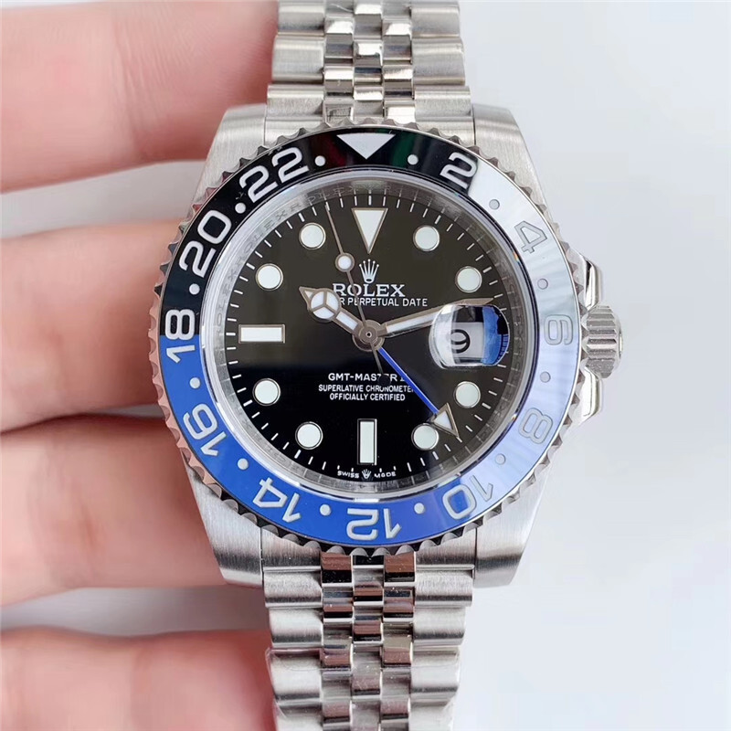Men's Automatic Mechanical Watch 904L Stainless Steel Sapphire Glass 40mm-RLX27-GMT