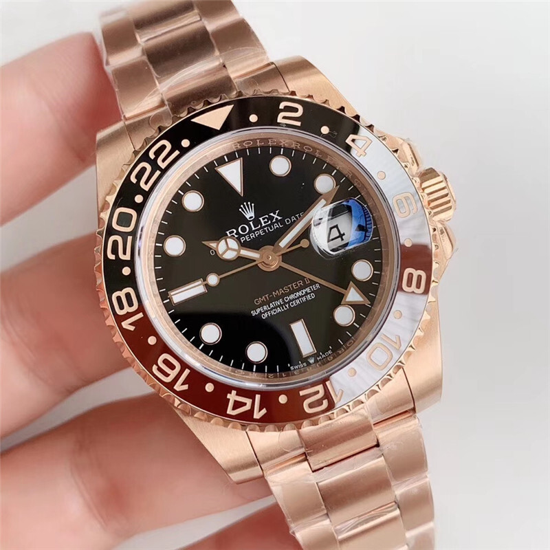 Men's Automatic Mechanical Watch 904L Stainless Steel Sapphire Glass 40mm-RLX33-GMT