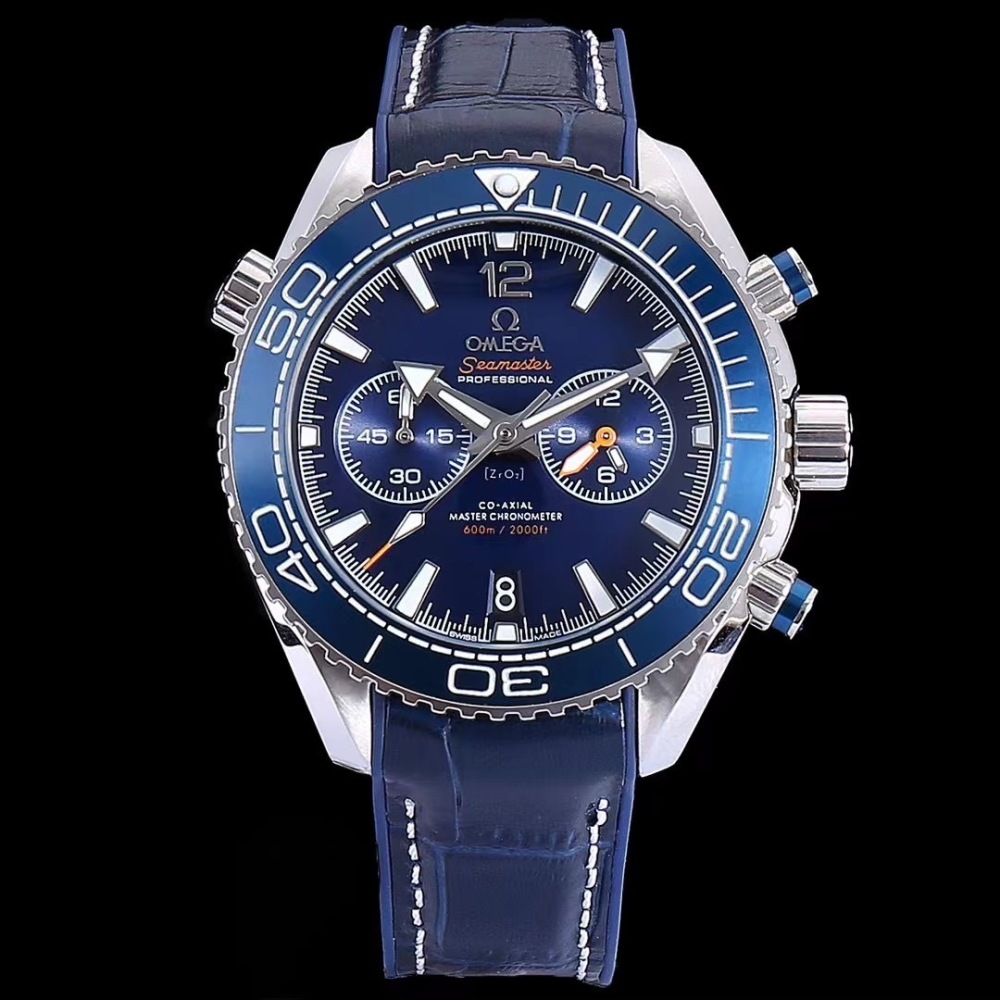 Men's Quartz Chronograph Watch 904L Stainless Steel 43mm-OG201