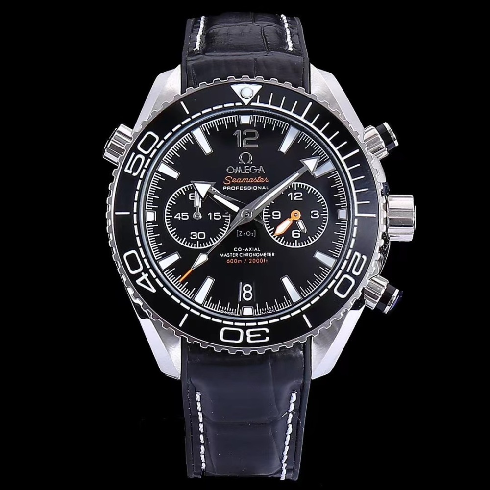 Men's Quartz Chronograph Watch 904L Stainless Steel 43mm-OG201