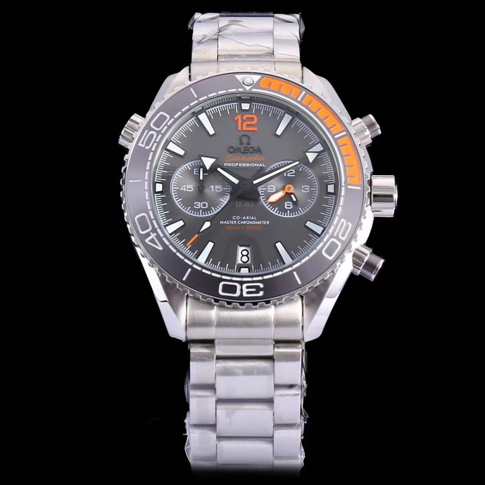 Men's Quartz Chronograph Watch 904L Stainless Steel 43mm-OG201