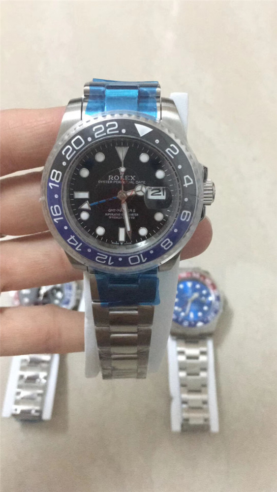 Men's Automatic Mechanical Watch 904L Stainless Steel Sapphire Glass 40mm-RLX43-GMT