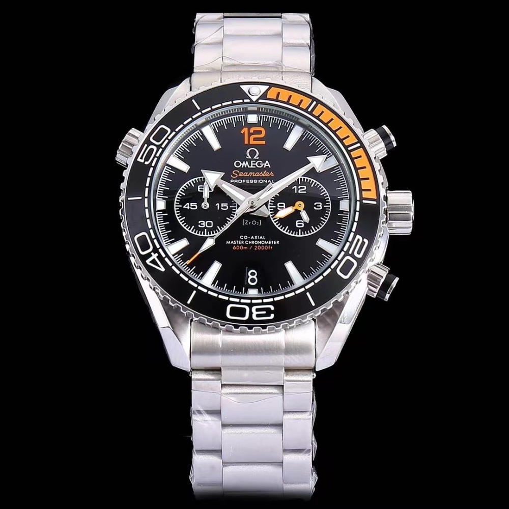 Men's Quartz Chronograph Watch 904L Stainless Steel 43mm-OG201