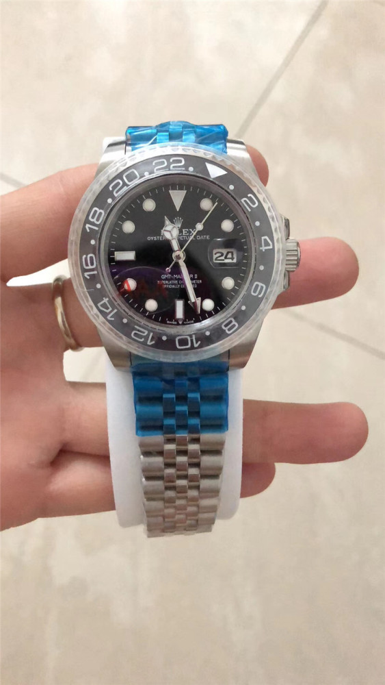 Men's Automatic Mechanical Watch 904L Stainless Steel Sapphire Glass 40mm-RLX43-GMT