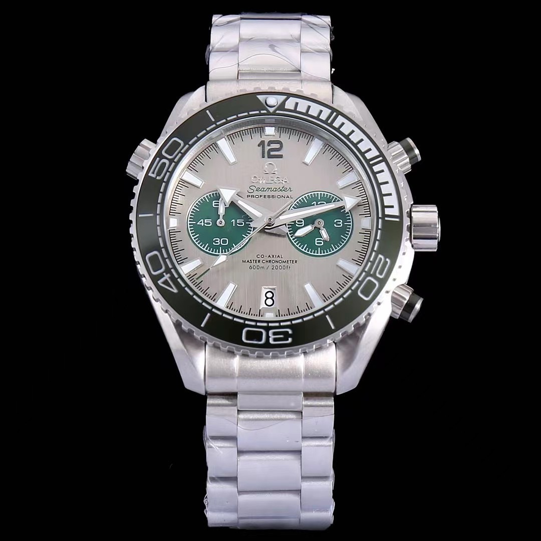 Men's Quartz Chronograph Watch 904L Stainless Steel 43mm-OG201