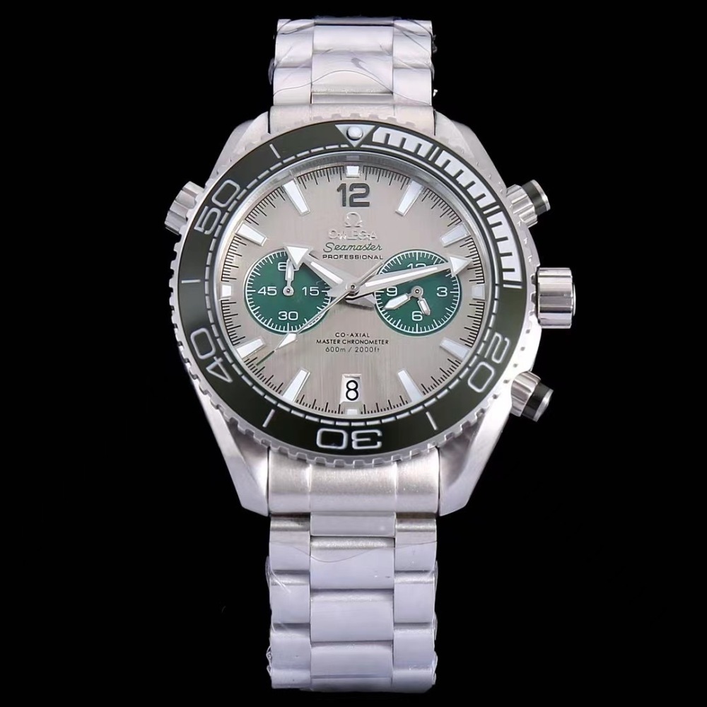 Men's Quartz Chronograph Watch 904L Stainless Steel 43mm-OG201