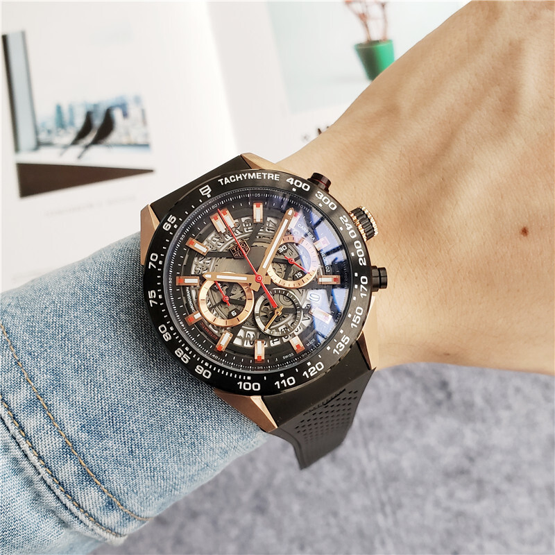Men's Quartz Chronograph Watch 904L Stainless Steel 45mm -TAG61