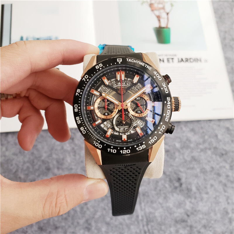 Men's Quartz Chronograph Watch 904L Stainless Steel 45mm -TAG61