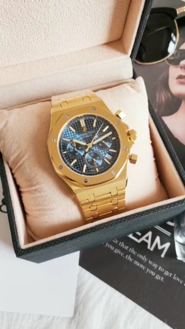 Men's Quartz Watch Chronograph 904L Stainless Steel 42mm-AP1