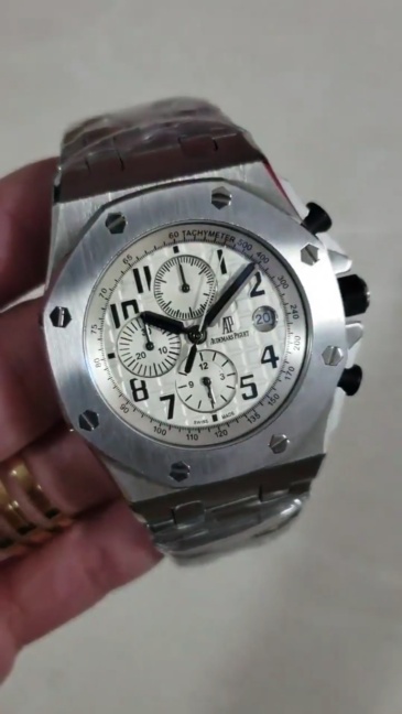 Men's Quartz Watch Chronograph 904L Stainless Steel 42mm-AP12