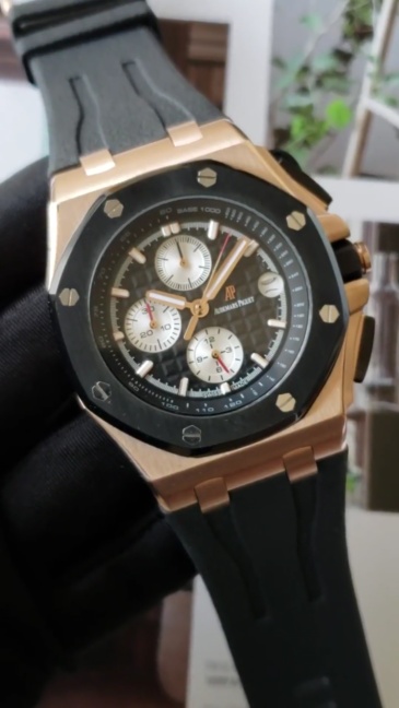 Men's Quartz Watch Chronograph 904L Stainless Steel 42mm-AP17