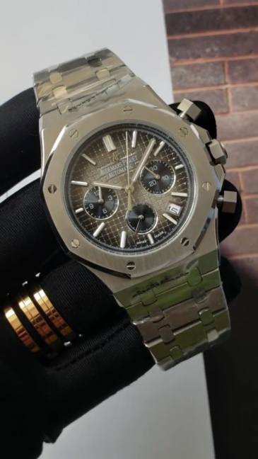 Men's Quartz Watch Chronograph 904L Stainless Steel 42mm-AP16