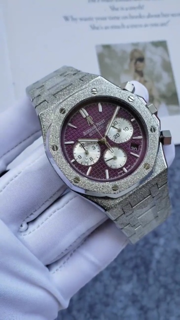 Men's Quartz Watch Chronograph 904L Stainless Steel 41.5mm-AP25