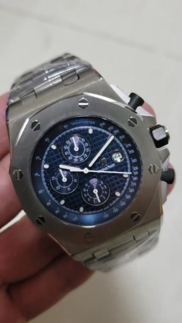 Men's Quartz Watch Chronograph 904L Stainless Steel 42mm-AP8