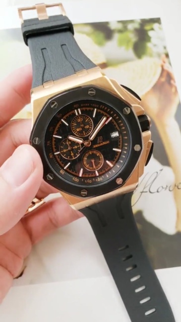Men's Quartz Watch Chronograph 904L Stainless Steel 45mm-AP7