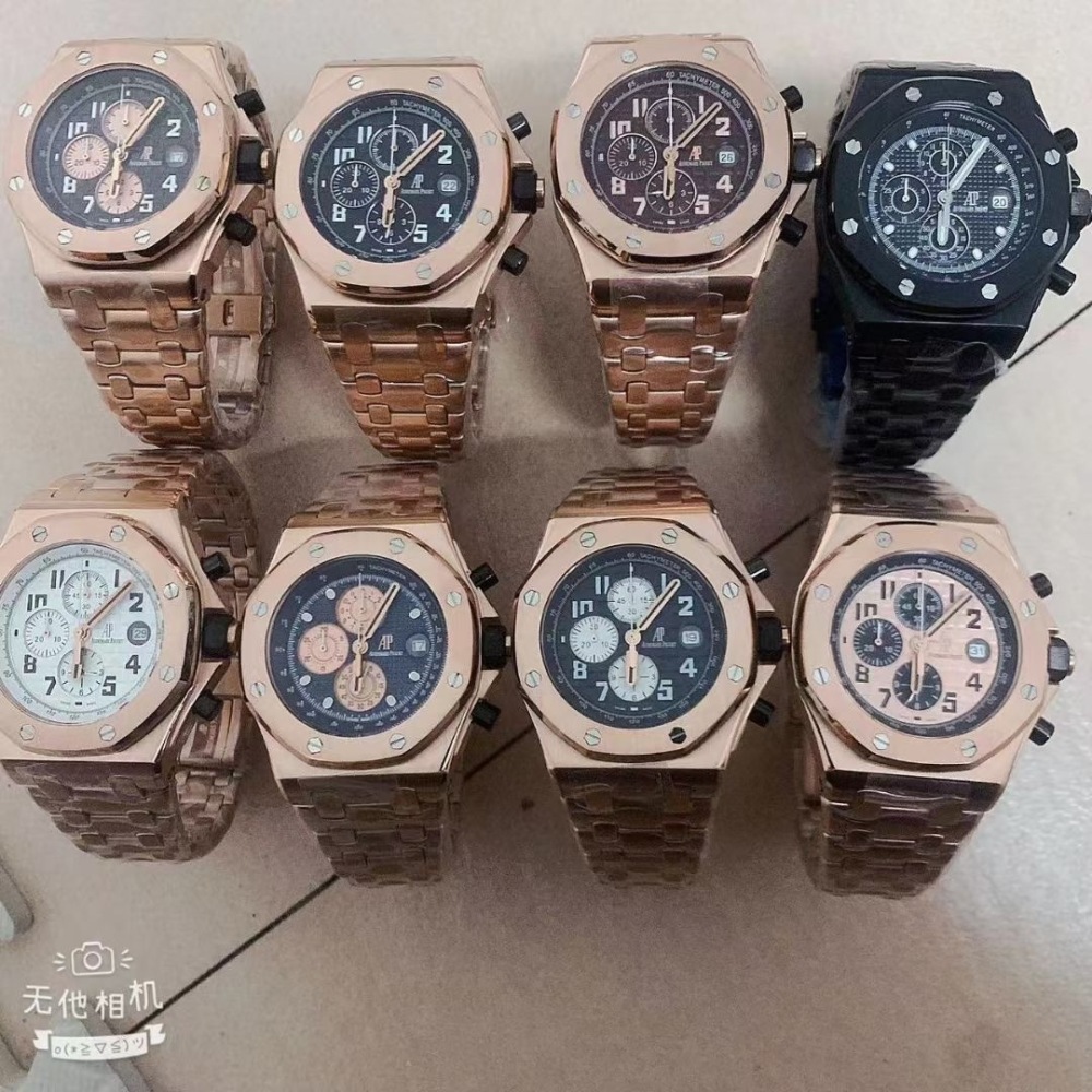Men's Quartz Watch Chronograph 904L Stainless Steel 42mm-AP12