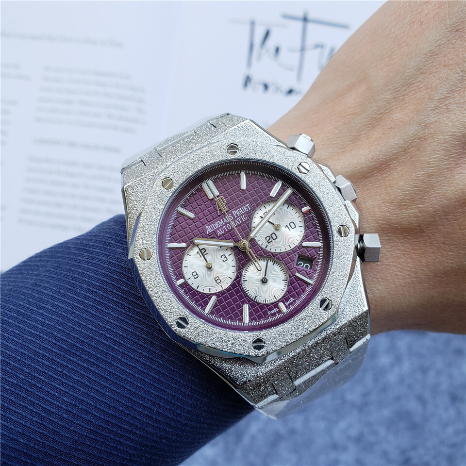 Men's Quartz Watch Chronograph 904L Stainless Steel 41.5mm-AP25