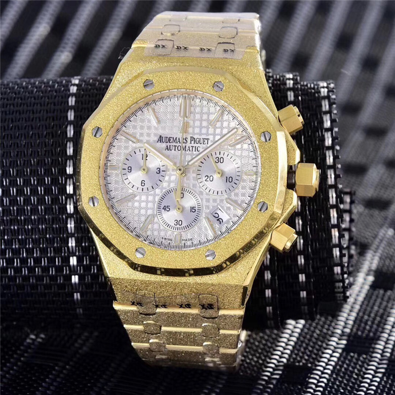 Men's Quartz Watch Chronograph 904L Stainless Steel 42mm-AP6