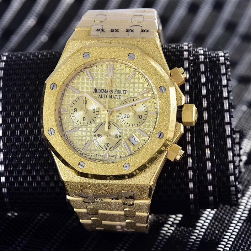 Men's Quartz Watch Chronograph 904L Stainless Steel 42mm-AP6