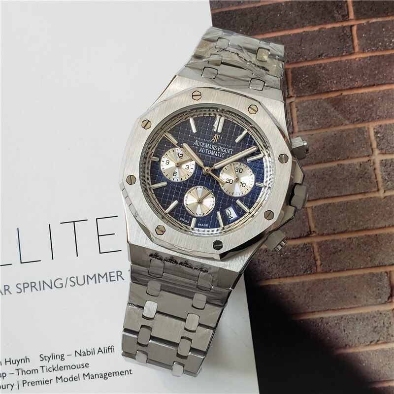 Men's Quartz Watch Chronograph 904L Stainless Steel 42mm-AP16