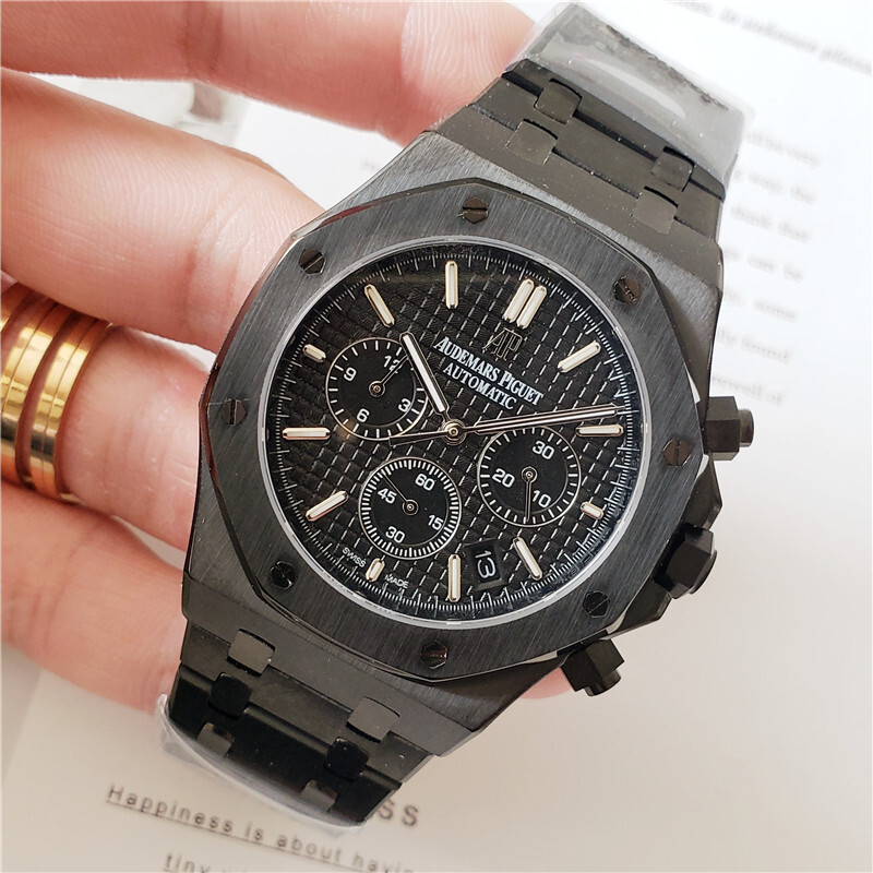 Men's Quartz Watch Chronograph 904L Stainless Steel 42mm-AP13