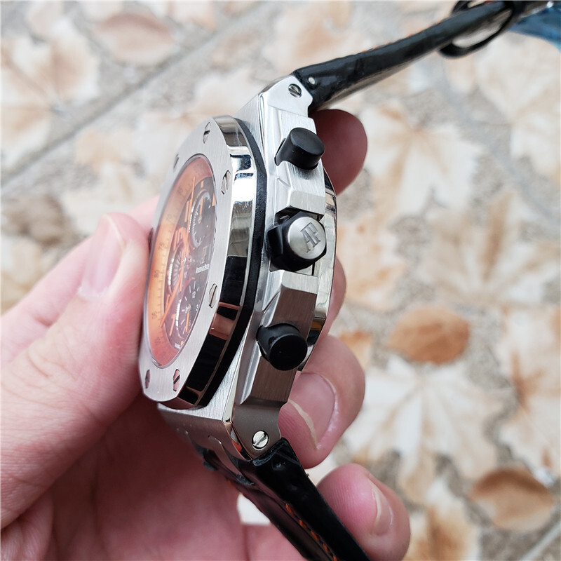 Men's Quartz Watch Chronograph 904L Stainless Steel 42mm-AP 4